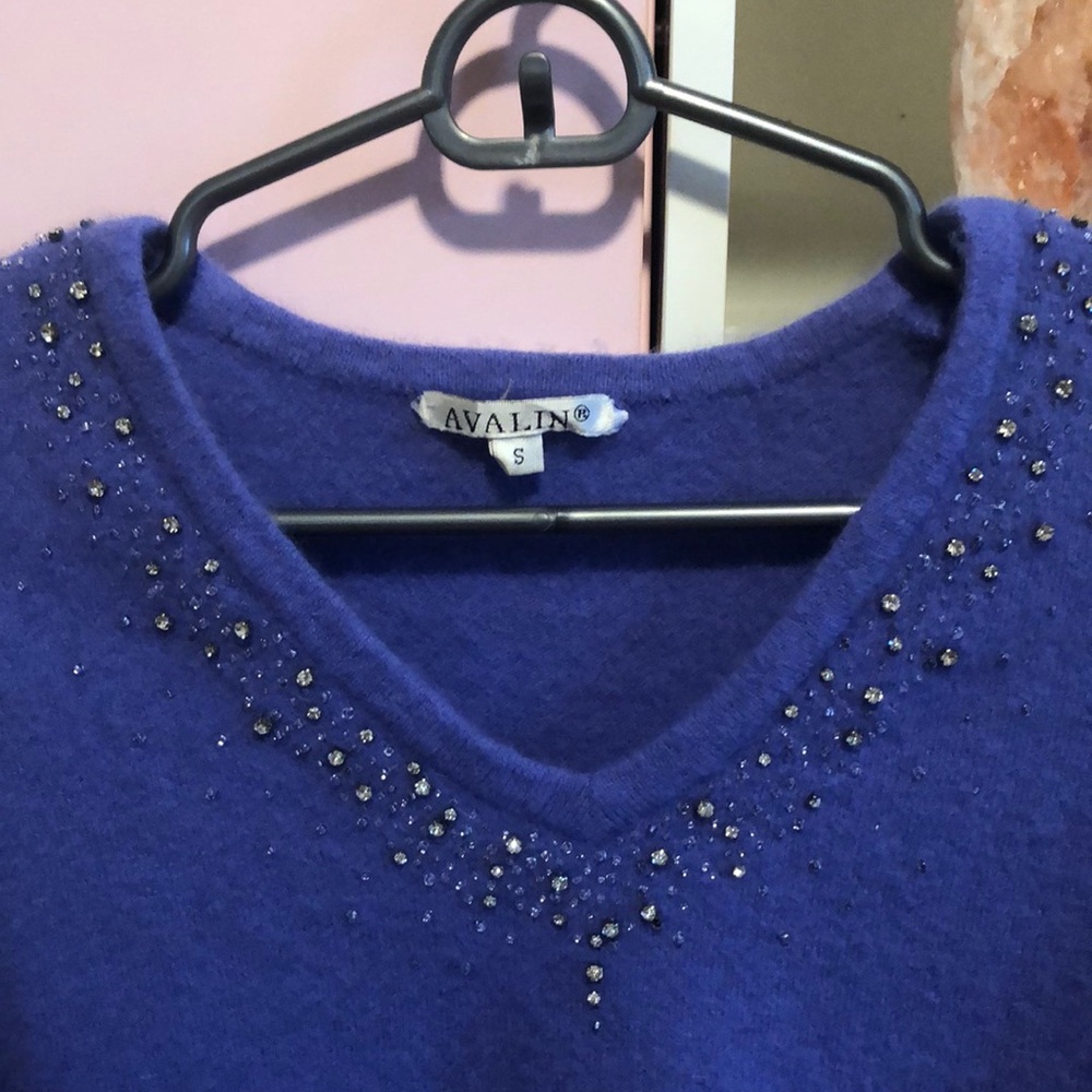 Retro Sweater w/ Rhinestones - Picture 2 of 3